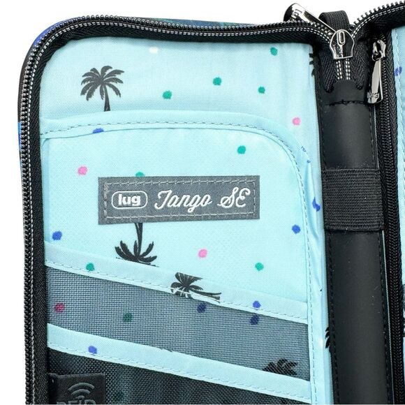 Lug Tango SE Travel RFID Wallet Nylon Quilted Floral Black Blue Pink Green White - Picture 9 of 13